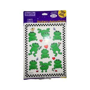 NWT Hallmark Heartline Frog Stickers Hearts Vintage Y2K Acid Free Made in USA
